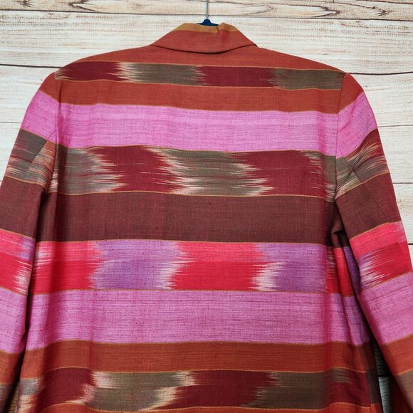VTG Maurizio Ramini Blazer Jacket Womens Size M Aztec One Button Padded Shoulder - Picture 12 of 14
